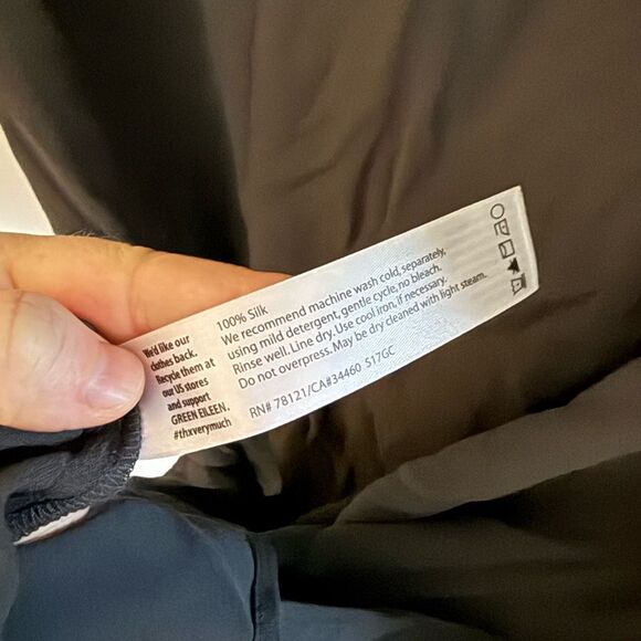 Eileen Fisher Women’s Small Grey Sleeveless Tank Dress 100% Silk - Picture 4 of 7